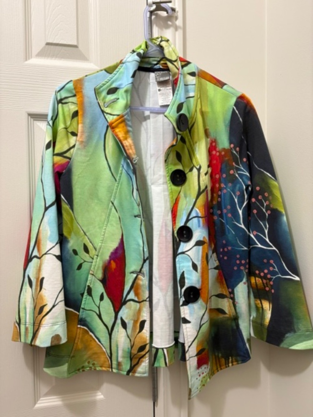 Simply Art by Dolcezza Women's sz S blazer jacket multicolour long sleeves
